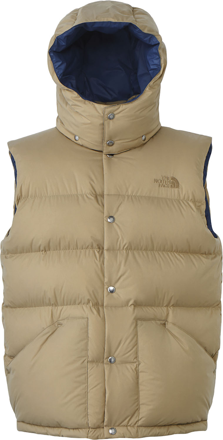THE NORTH FACE キャンプシエラベスト アウトドア ベスト はっ水 撥水 静電ケア フード取り外し ケルプタン×マウンテンブルー ブラウン L ユニセックス ND92231