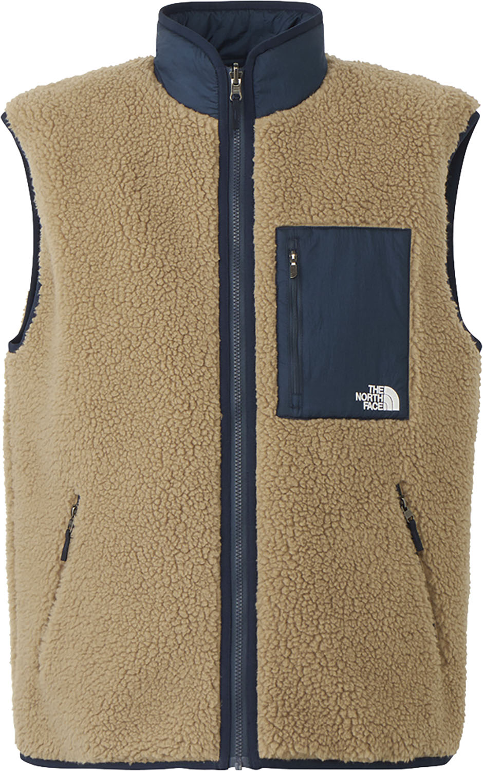 THE NORTH FACE リバーシブルエクストリームパイルベスト アウトドア ベスト リバーシブル パーテックスダイヤモンドフューズ 耐摩耗性アウトドア タウンユース ケルプタン×アーバンネイビー ブラウン L ユニセックス NP72431