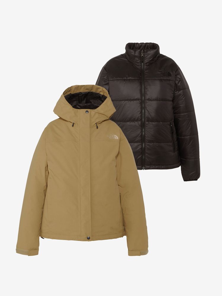 THE NORTH FACE ノースフェイス レディース 中わた入りインナー付き 