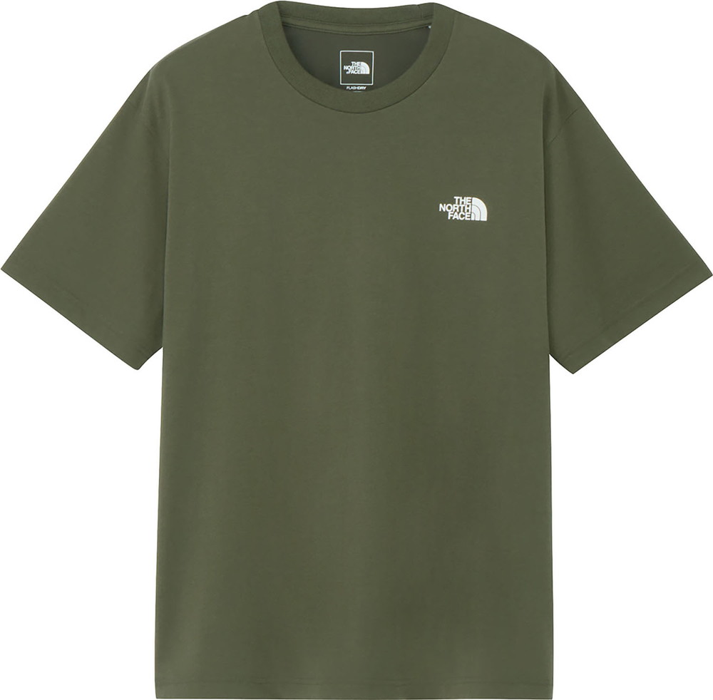 メンズ レディース 半袖Tシャツ 半袖シャツ ショートスリーブバックスクエアトラバースロゴティー NT32543