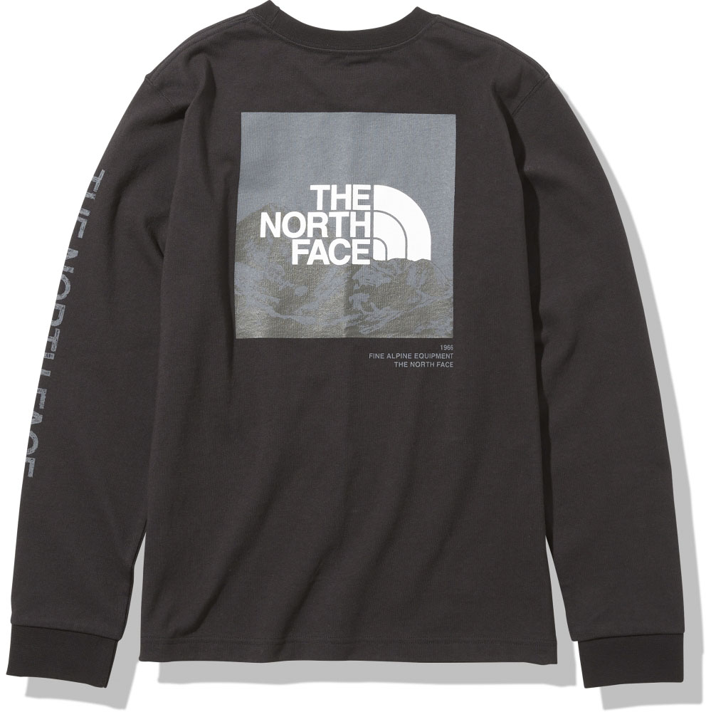 ノースフェイス ロングスリーブスリーブグラフィックティー レディース ウィメンズ 長袖シャツ Tシャツ キャンプ 紫外線カット ロゴ入り タウンユース NTW32231 K