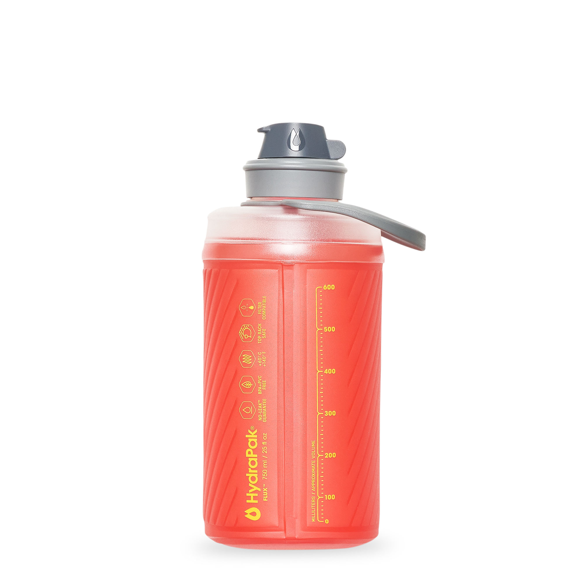 Hydrapac ハイドラパック フラックス 750ml レッドウッド ウルトラライト再利用可能ボトル GF427R