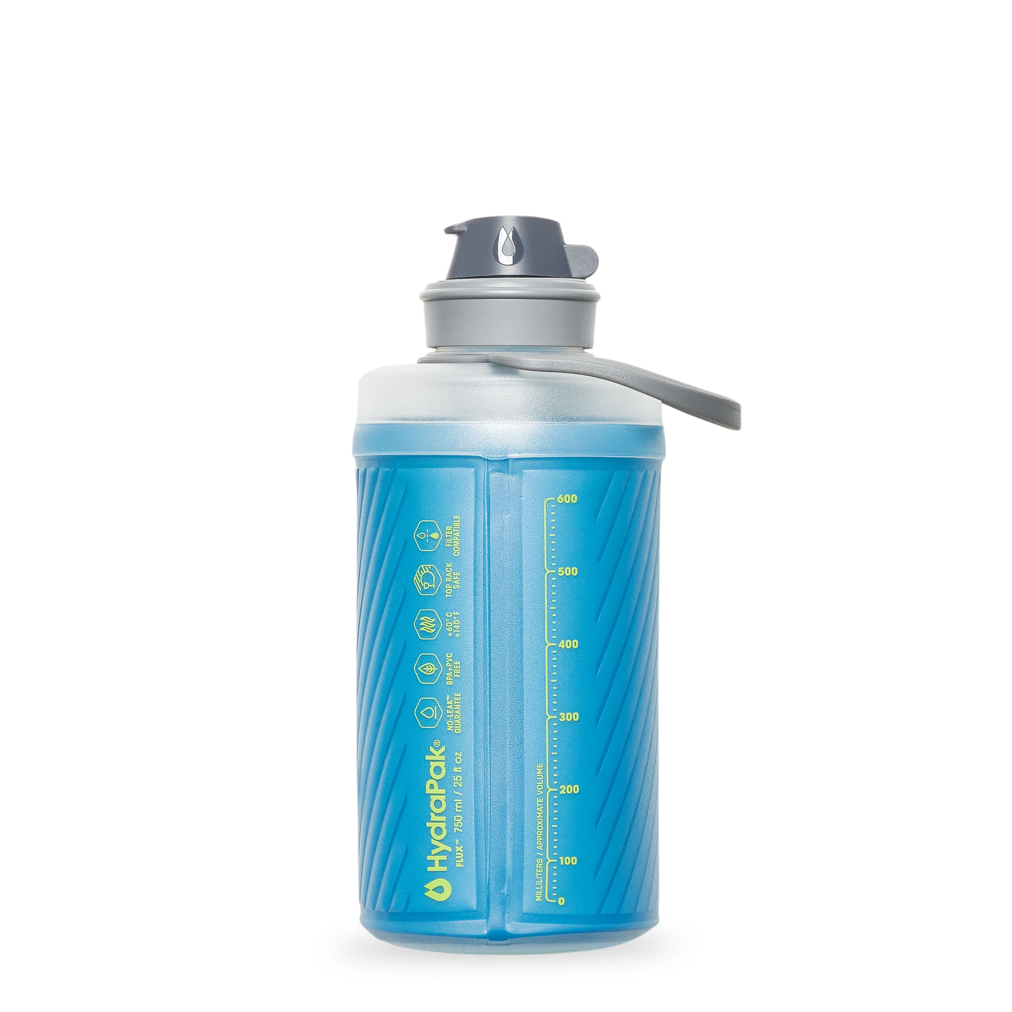 Hydrapac ハイドラパック フラックス 750ml タホーブルー ウルトラライト再利用可能ボトル GF427T