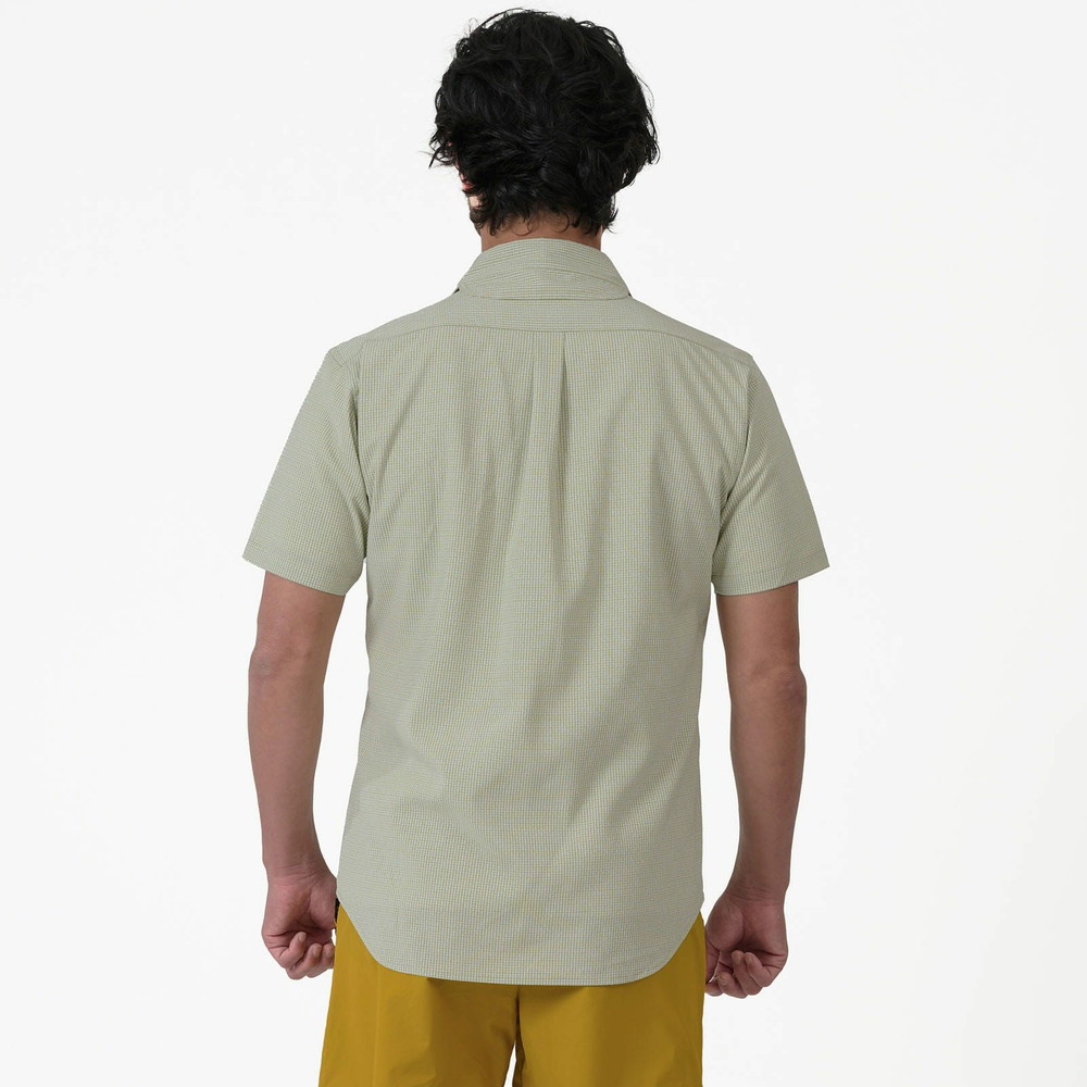 MILLET メンズ 半袖ボタンシャツ 半袖シャツ インセクト バリヤー ショート スリーブ チェックシャツ MIV02080