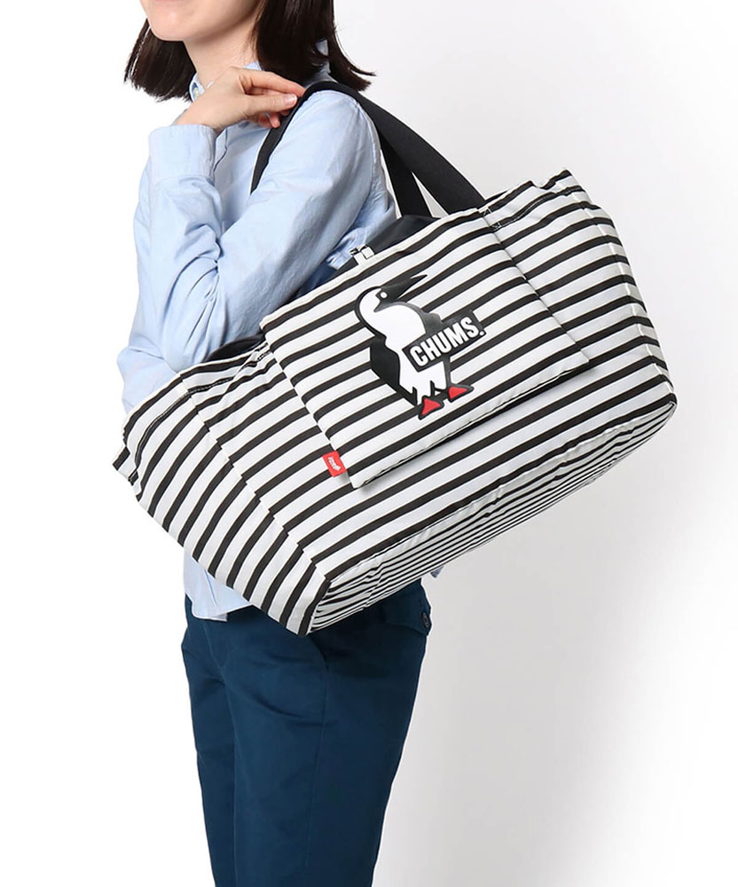 チャムス レジカゴエコバッグ エコバッグ レジかご Eco Bag バッグ 鞄 軽量 買い物 収納 コンパクト ポケット付き かわいい CH603055 K050