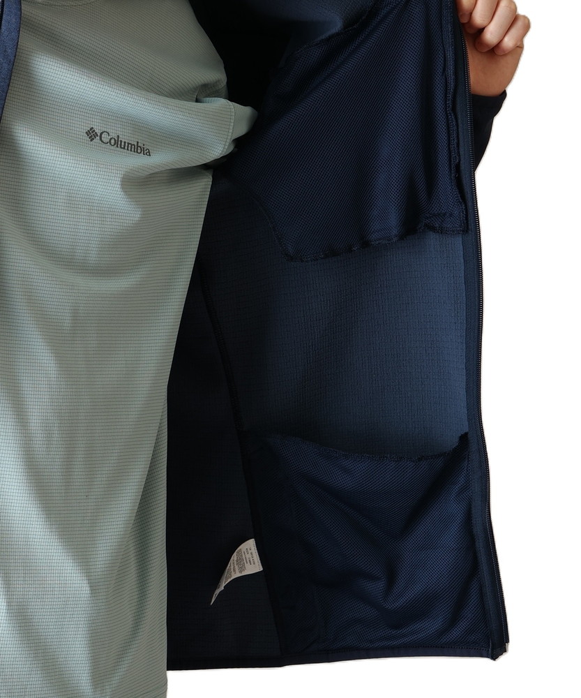 メンズ フリースジャケット エッセンシャルハイクグリッドフリースフルジップ AE3276