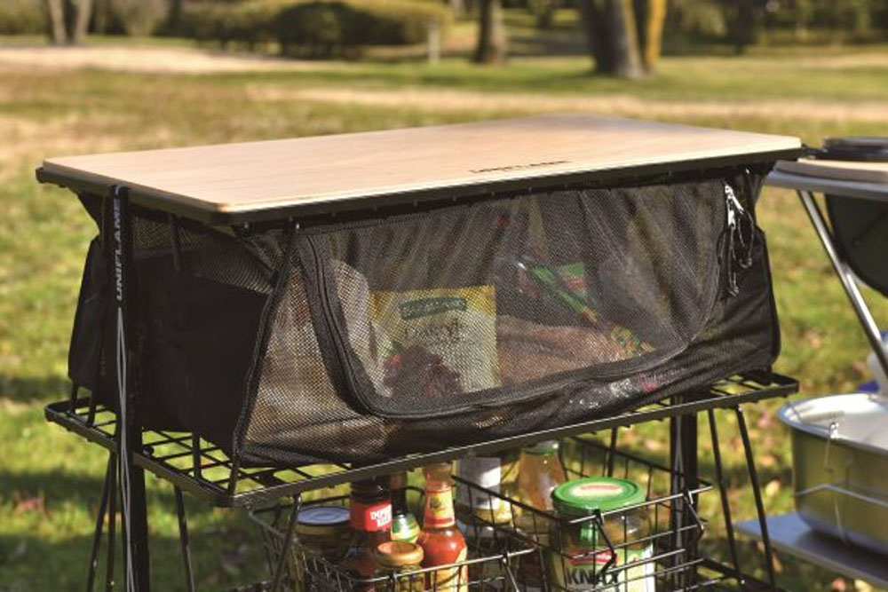 ユニフレーム フィールドラック メッシュBOX オプション品 ベルクロ固定 キャンプ バーベキュー BBQ ピクニック ガーデン 収納 611678
