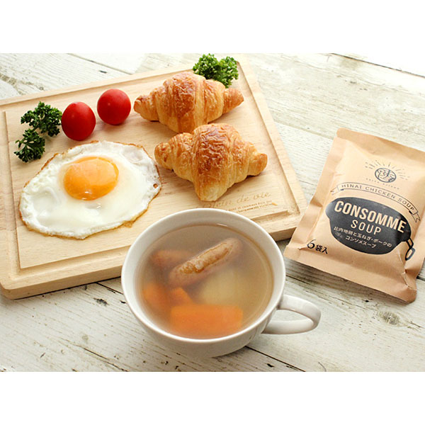 アキタアジショウ 比内地鶏と玉ねぎ・ポークのコンソメスープ 14g×6袋入 スープ DF-8300