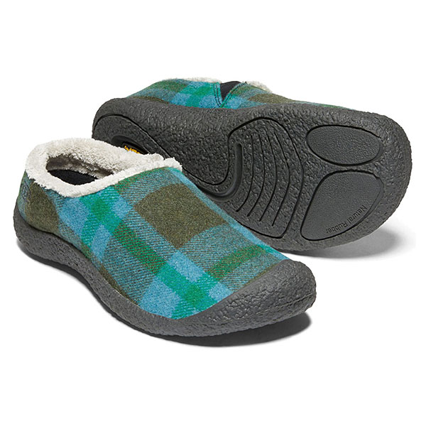 キーン アウトドアシューズ ウィメンズ ハウザー スライド スニーカー BLUE PLAID RAVEN 1021850