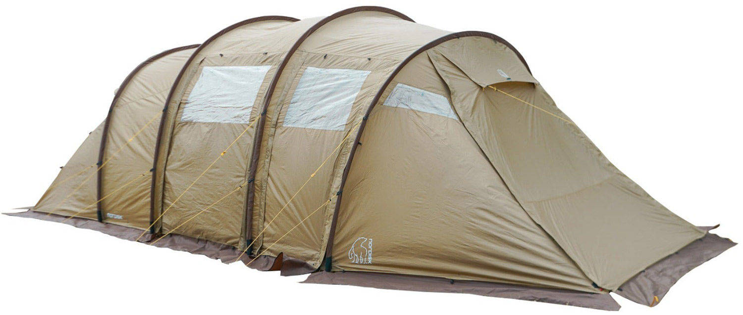 NORDISK アウトドア キャンプ テント ファミリー Reisa 6 Beige tent With Brown Skirt 122075