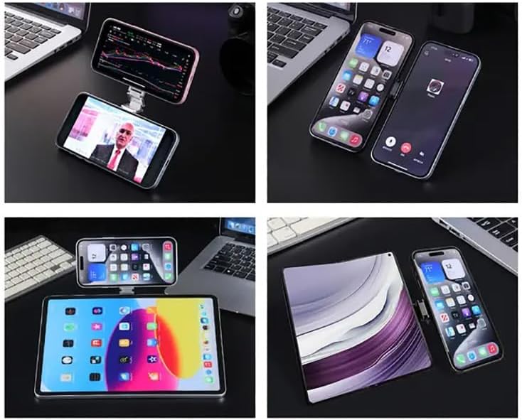 Vodafone 折りたたみ式携帯電話 2台セット スマホスタンド スマホ2台 同時使用可能 角度調整可能 磁気吸着
