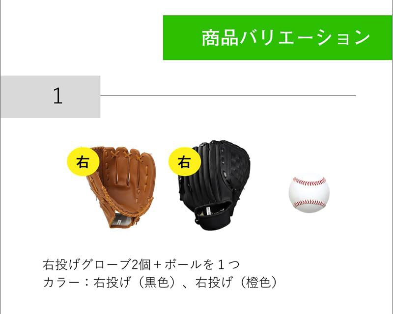 グローブセット 大人用 グローブ2つ 野球ボール付き 12.5インチ 右投げ
