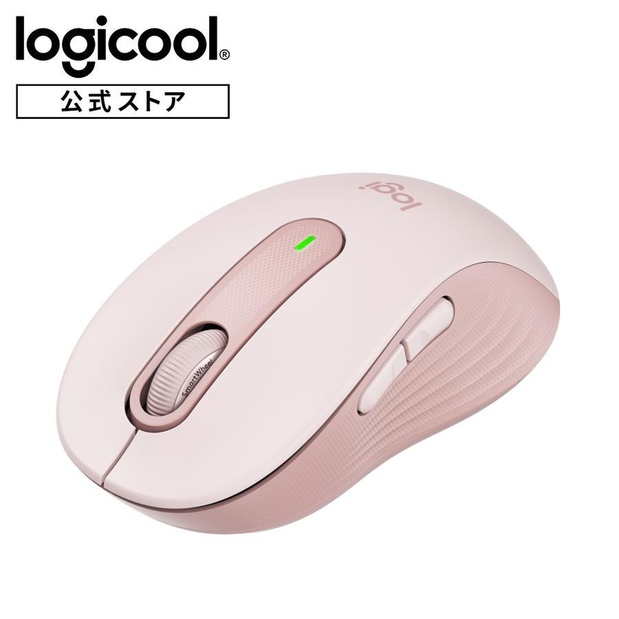 ワイヤレス マウス ロジクール Signature M650LRO 5ボタン Lサイズ Bluetooth Logi Bolt サイドボタン 静音 正規品 2年間無償保証 ローズ