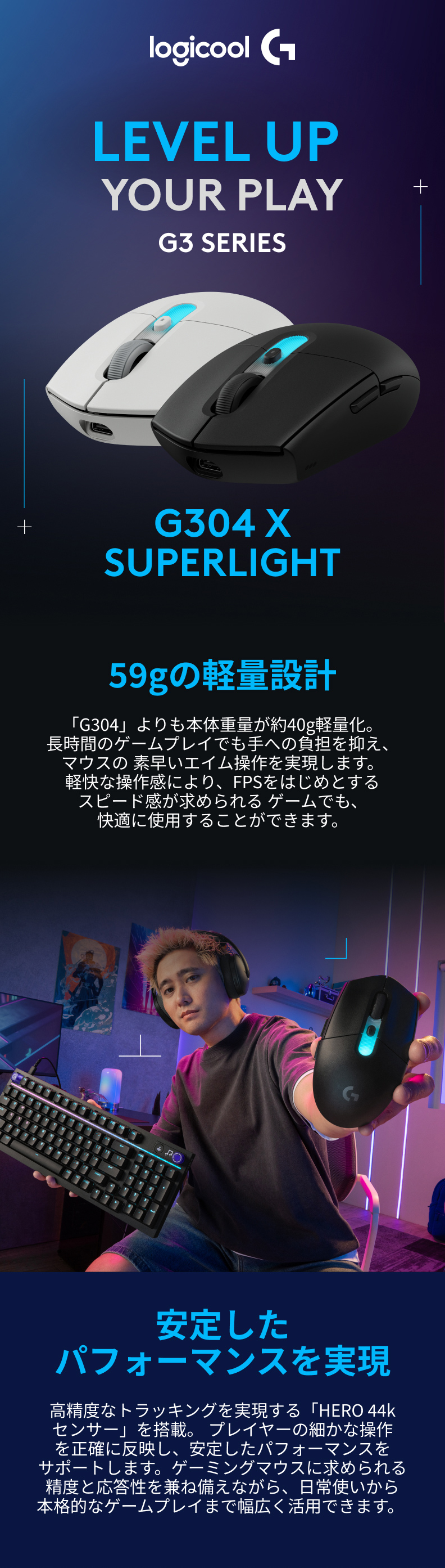 ロジクールG ゲーミングマウス Logicool G G304 X SUPERLIGHT