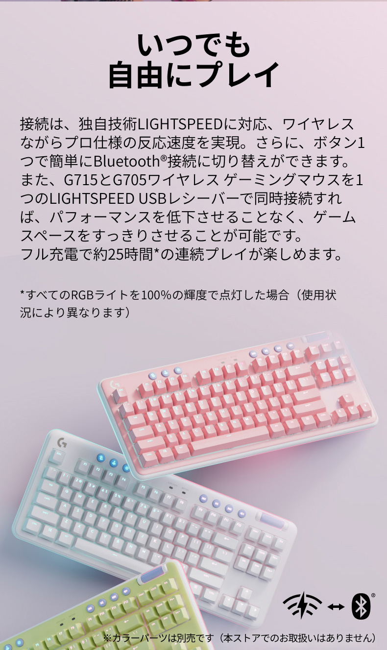 オーロラコレクションLogicool Gキーボード G715WL-LN abitur.gnesin