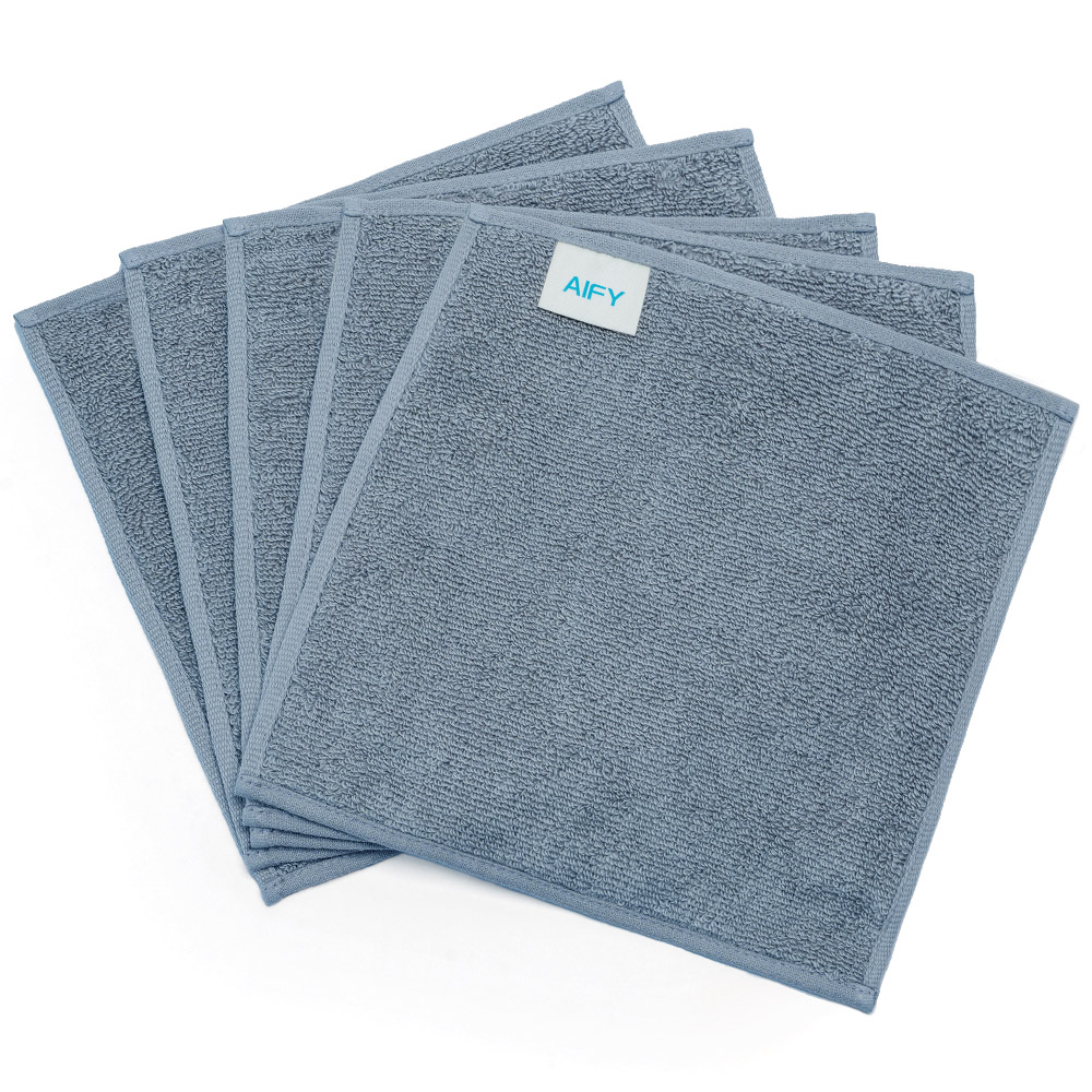 AIFY ハンドタオル タオルハンカチ タオル 5枚セット 同色 福袋 ギフト