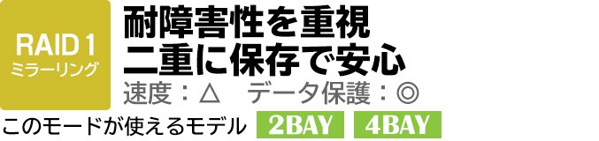 耐障害性を重視。
二重に保存で安心