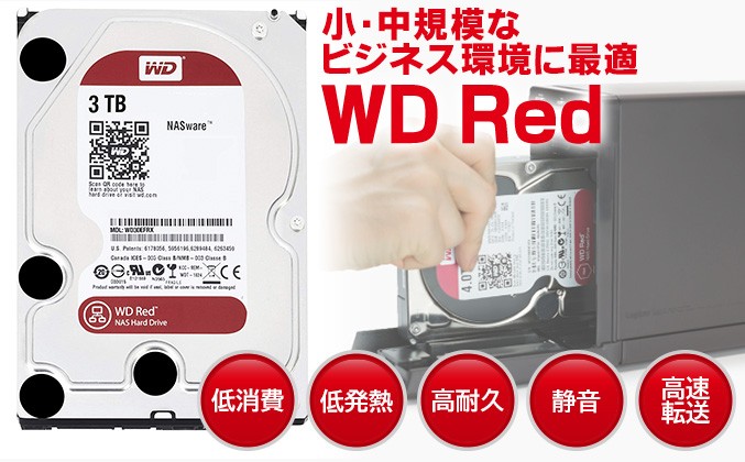 NAS用に最適化したWD Red搭載