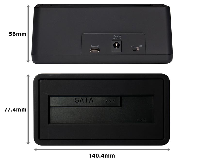 高速 Type-C HDD / SSD ケース 外付け 3.5 インチ 2.5 インチ USB-C 