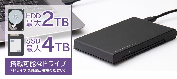 iPhone 15 対応 Type-C HDD   SSD ケース 外付け 2.5インチ 高速 USB-C 10Gbps ポータブル 拡張ストレージ SATA ソフト 1年保証 ロジテック LHR-PBSUCS