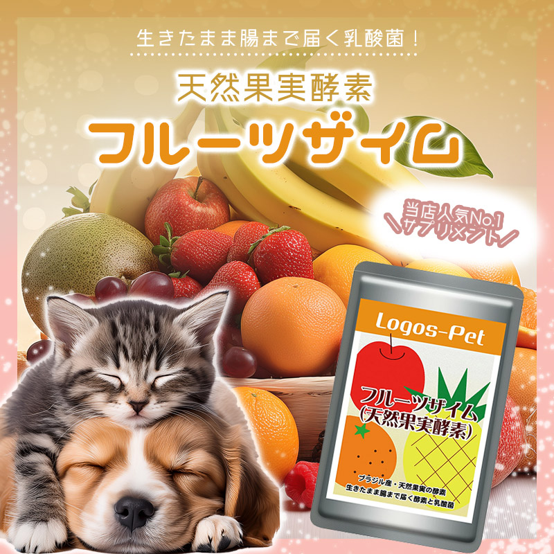 賞味期限2027.07 天然果実酵素フルーツザイム ペット用 30gメール便 犬