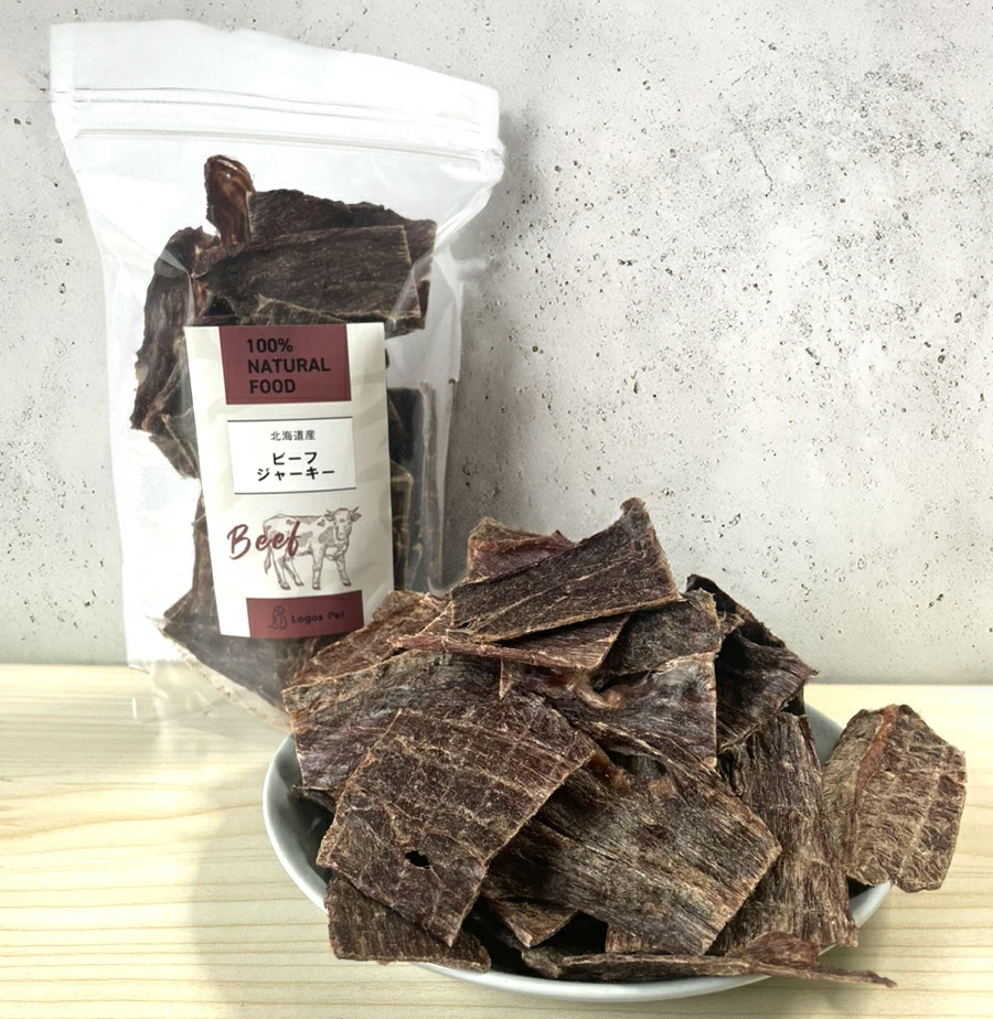 おやつ 無添加 国産（北海道産）薄切りビーフジャーキー 200g ロゴス