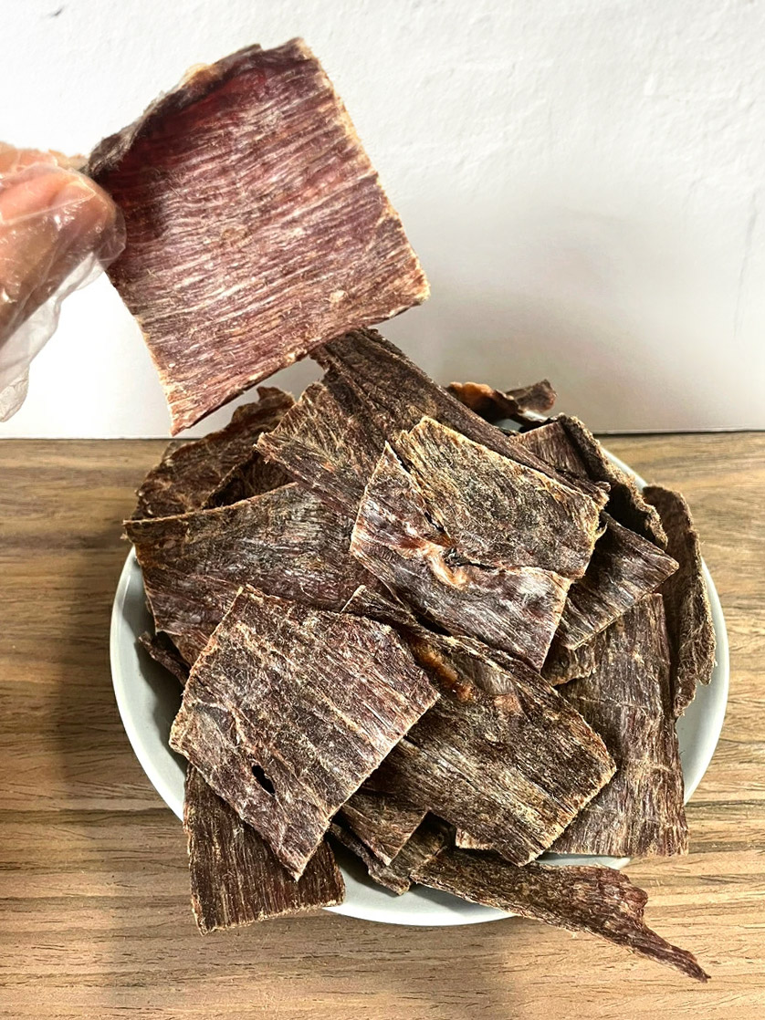 おやつ 無添加 国産（北海道産）薄切りビーフジャーキー 200g ロゴス