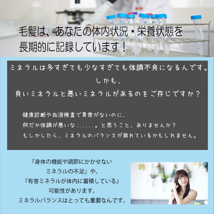 毛髪ミネラル検査【29元素】体内のミネラルバランスと有害金属の蓄積をチェック【全国一律・送料無料】 : m2021 : LOGOS ロゴス - 通販  - Yahoo!ショッピング