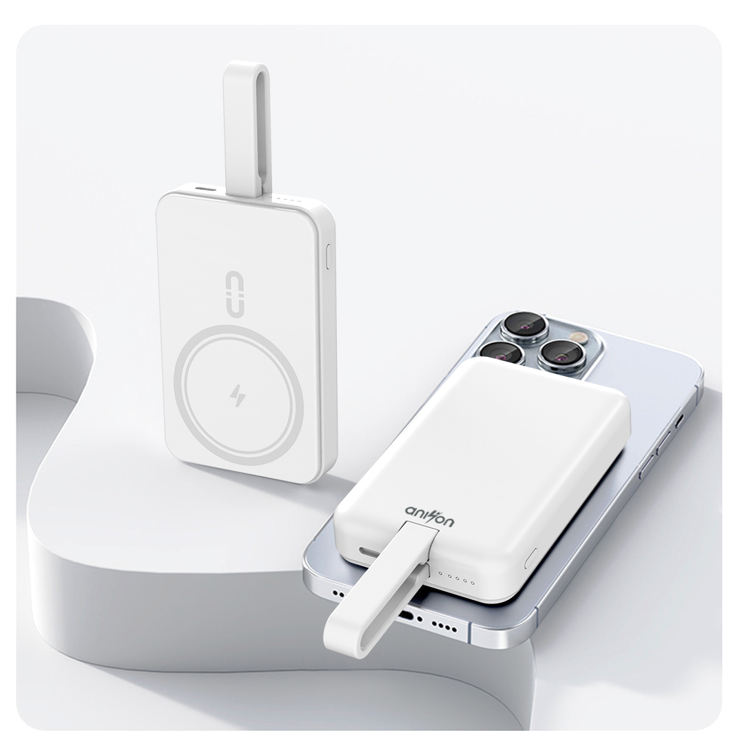 Aniyon モバイルバッテリー MagSafe ワイヤレス 小型 10000mAh