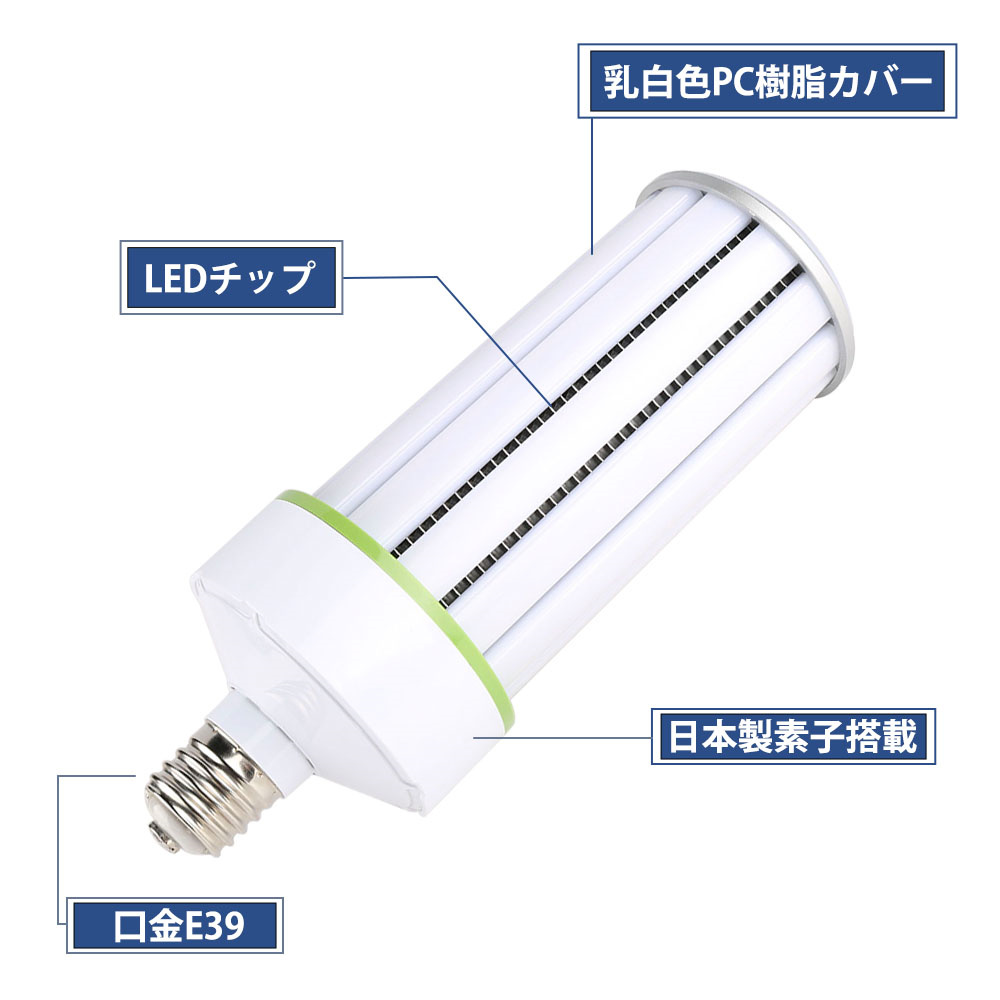 【2個セット】LED水銀灯 LEDコーンライト 昼白色 24000LM 1500W水銀灯/水銀ランプ相当 E39口金 I P65防水防塵 LED水銀ランプ 長寿命 防塵 広場 倉庫 1年保証 :led daylight 150w b2set:ロハスショップ