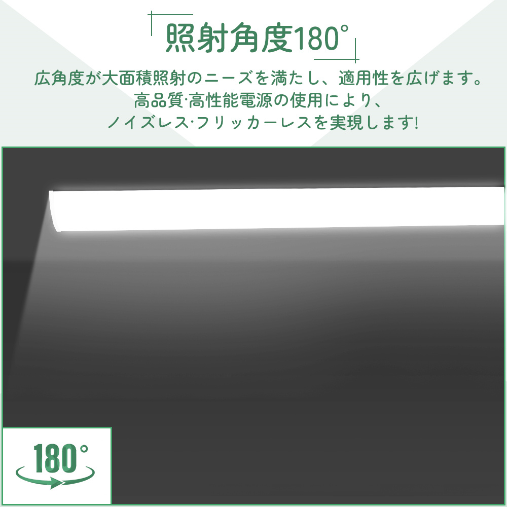 逆富士型LEDベースライト 器具一体 40W形 2灯相当 一体型LEDベースライト40形 LED照明器具 天井直付け 直付型 昼白色 昼光色 電球色 白色 薄型 LEDべース照明｜lohas-lohas-shop｜10