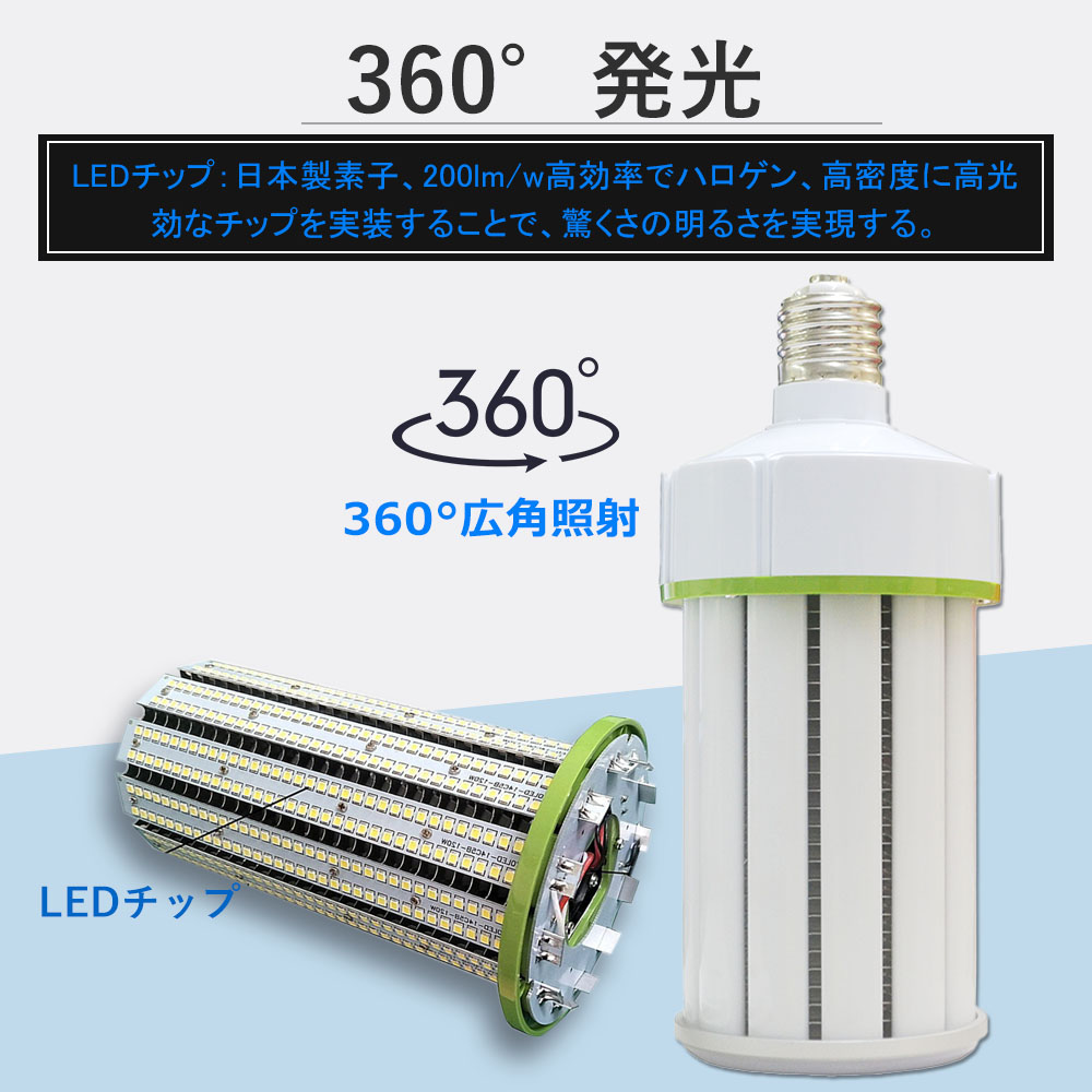 20本セット】LEDコーンライト コーン型水銀灯 E39口金 高演色性 60ｗ