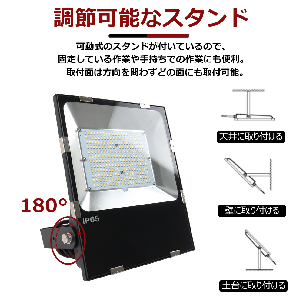 led投光器 LED作業灯 ワークライト 看板灯 ライト 80w 高効率省エネ 超爆光16000lm IP65保護等級 長寿命 夜間作業 拡散 集光 漁業用 高天井 おすすめ 送料無料｜lohas-lohas-shop｜12