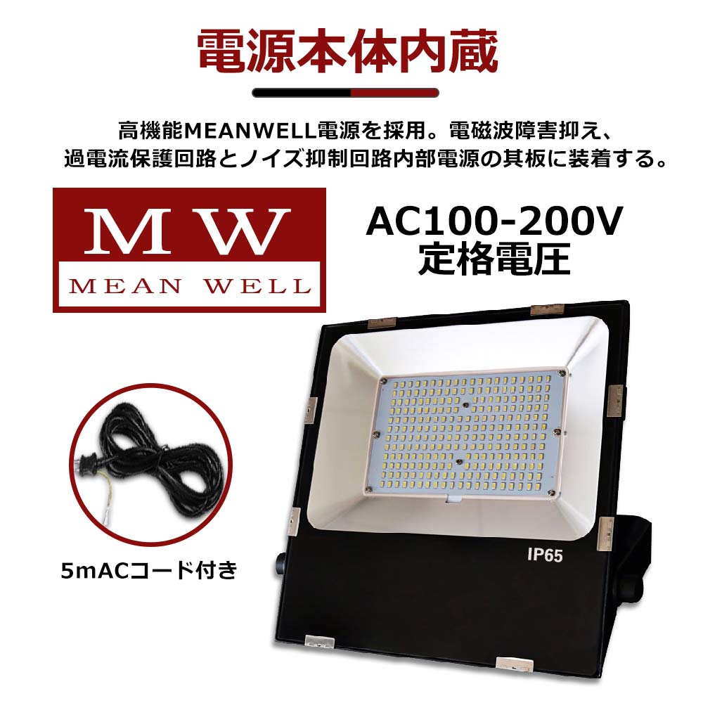 LED投光器 50W 薄い投光器 LEDワークライト 10000LM超爆光 50000h長寿命 IP65防水防塵 防雨 照射角度120° 屋外用 照明 倉庫 工場 スポーツ 現場作業 施設｜lohas-lohas-shop｜13