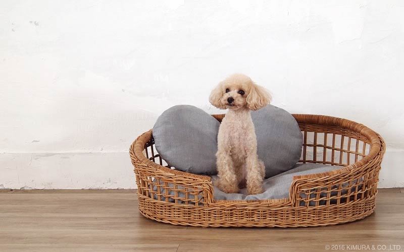 猫 ベッド 犬 ペット インテリア バスケット かご 籐 ラタン アジアン