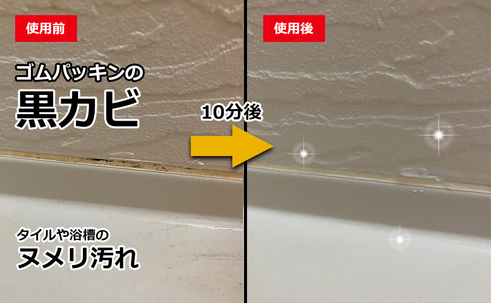 カビバスターPRO 使用前と使用後2