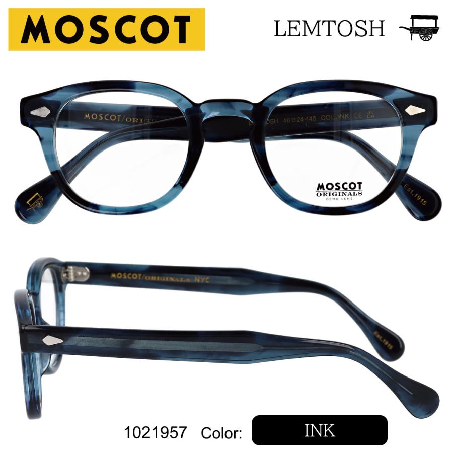 MOSCOT LEMTOSH 46 モスコット レムトッシュ 46 メガネ ボストン 度付き 度あり 度入り 眼鏡 伊達メガネ 海外正規品