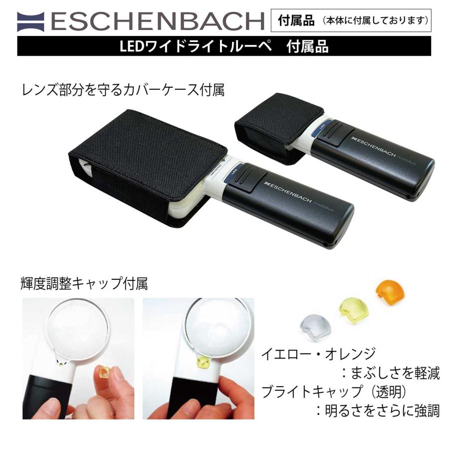 ESCHENBACH（エッシェンバッハ） ルーペ 虫眼鏡 拡大鏡 LED ワイド