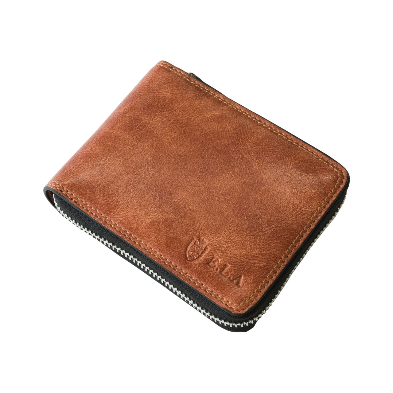 財布 メンズ 二つ折り ファスナー ミニ財布 ラウンドファスナー