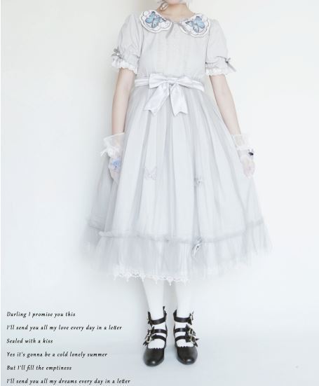 ワンピース クラシカル グレー ロング ひざ下丈 半袖 春夏 フレア フリル レース リボン かわいい ふんわり フリーサイズ 人気 撮影 イベント パーティ ドレス Loli3702 Luxury ラグジュアリ 通販 Yahoo ショッピング