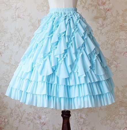 ロリータ服 ロリータファッション ミドル丈 フリル ペチコート 5