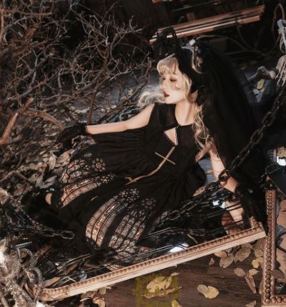 お気にいる ロリータ服 2 ジャンスカ ステンドグラス ロリータファッション コスプレ衣装