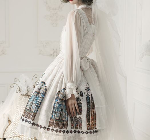 ロリータ ジャンスカ カチューシャ ブラウス 華ロリ クラロリ 花の旅