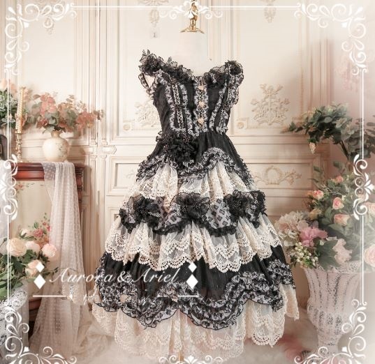 宅配 ドレスジャンスカ フリル ノースリーブ fashion lolita AA 4色 服&ファッション小物