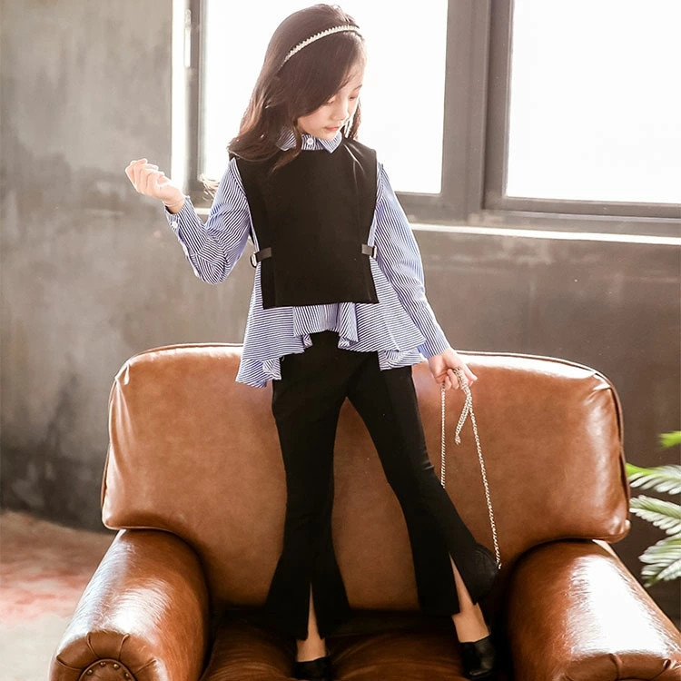 パンツスーツ 女の子 入学式 卒業式 かっこいい 韓国 子供服 女の子 セットアップ キッズ 発表会 スーツ パンツ ベスト 3点セット 春 秋 フォーマルスーツ 結婚 魅力の