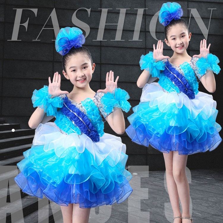 キッズ ダンス衣装 ドレス チアガール チュールスカート 女の子 ワンピース チアリーディング お花 舞台服 子供 演出服 ステージ衣装 発表会  応援団 :llds-63:LOLOヤフーショップ - 通販 - Yahoo!ショッピング