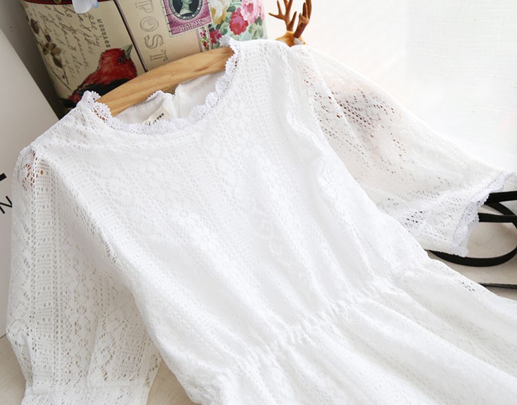 ワンピース レディース 夏 マキシワンピース 白ワンピース ホワイト レディース 白レース 夏ワンピース 韓国風 膝丈 ロング丈ワンピース Opcmilford Org