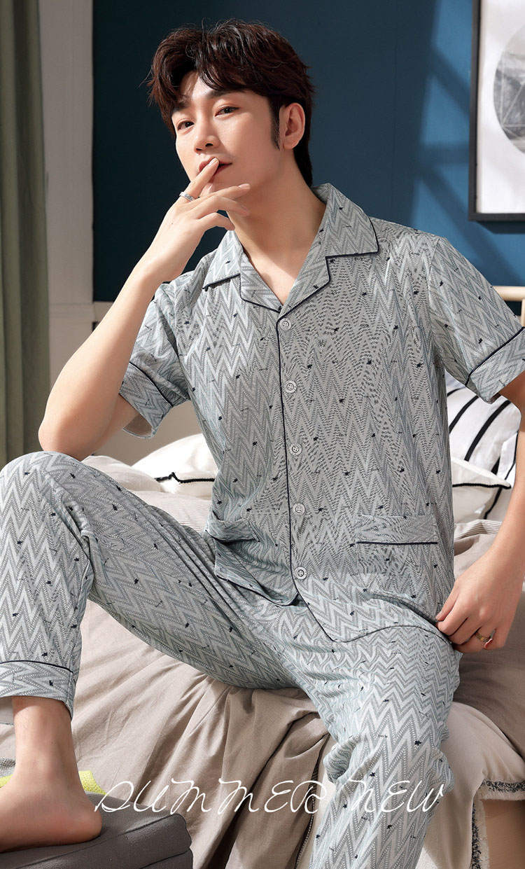 当店限定販売 パジャマ メンズ 春秋 夏 綿100 ルームウェア 半袖 前開き コットン 上下セット 紳士 男物 男性用 父の日 プレゼント ストレッチ おしゃれ 5タイプ Aynaelda Com