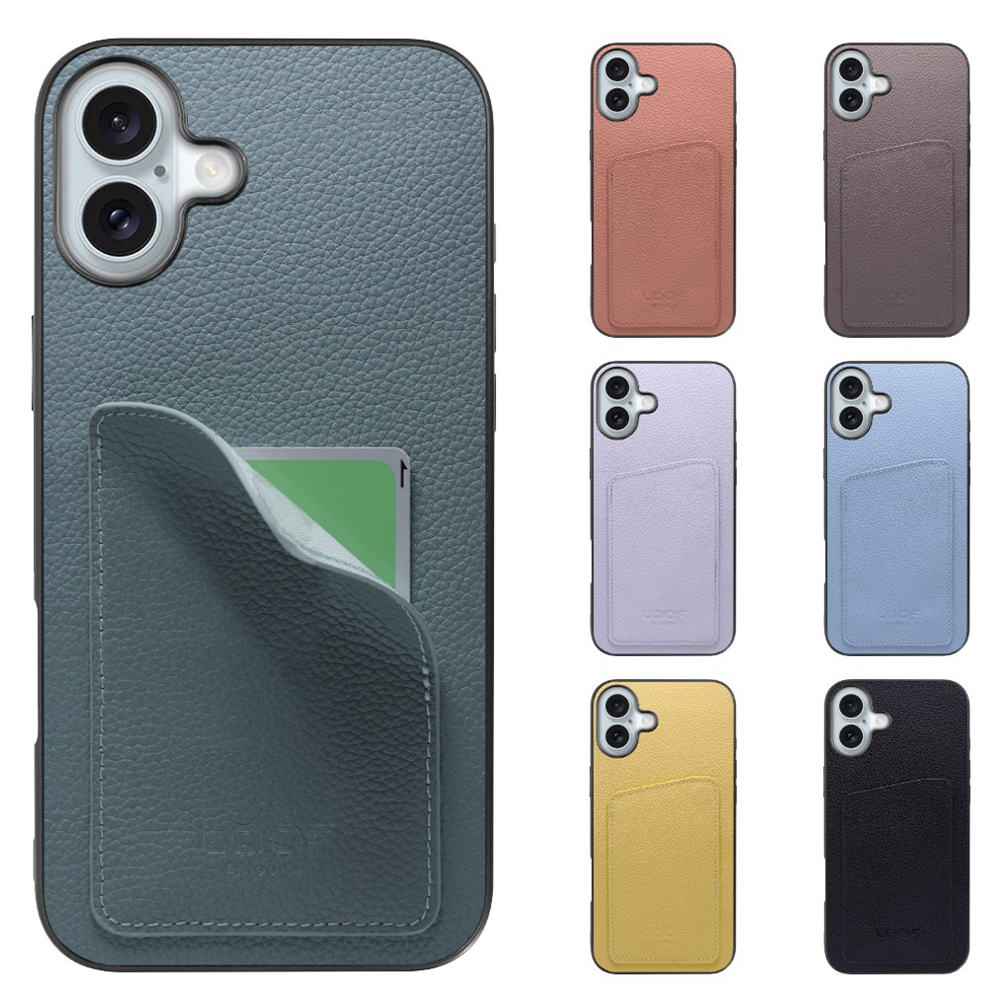 LooCo INVISIBLE CARD CASE-SHELL iPhone 17e 17 Air 16e 16 15 14 Pro