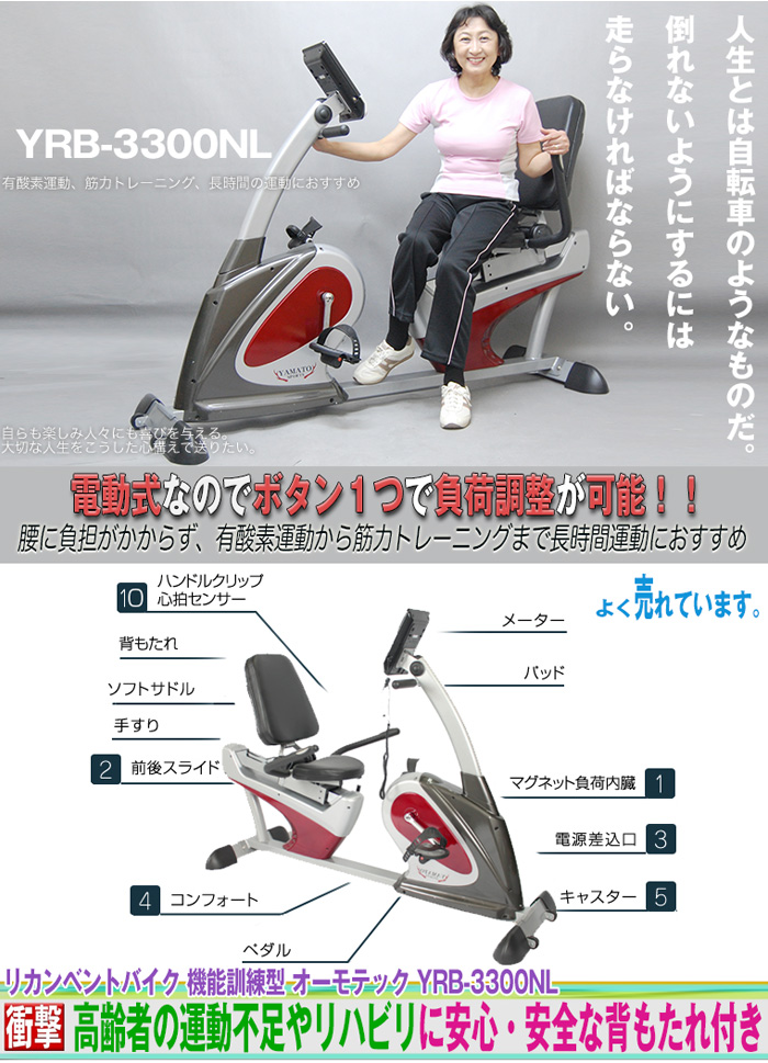 『サイバーパンク  YRB-3300リカンベントエクササイズバイク YAMATO トレーニング用品